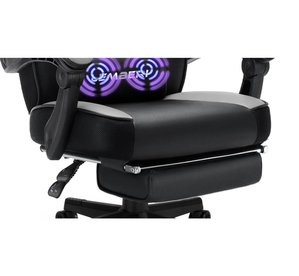 Amazon.com: 電競椅賽車風格辦公室人體工學椅高背PU 皮革設計PC 電腦