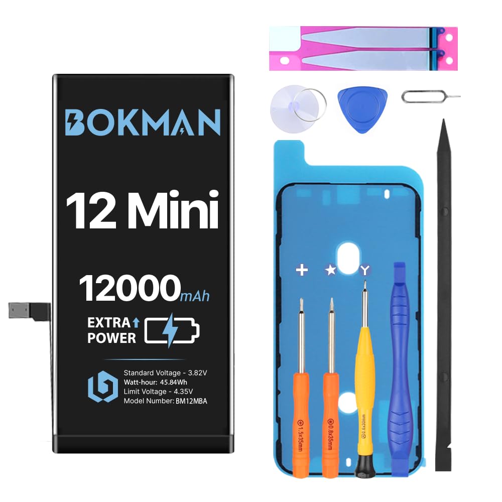 Amazon.com: bokman for iPhone 12 Mini Battery Replacement, High