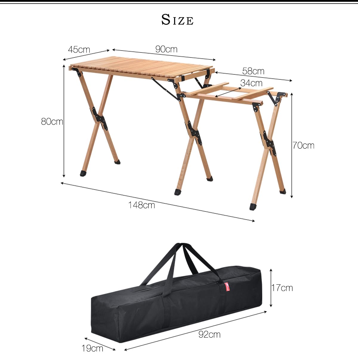 Amazon | FIELDOOR ウッドロールトップ キッチンテーブル 【ナチュラル
