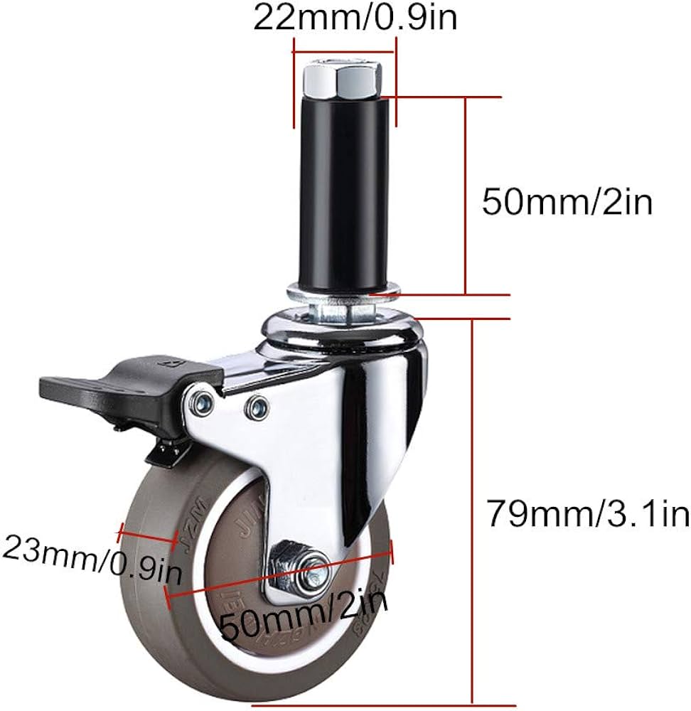 Amazon.co.jp: JVXYORENS キャスターセット M12 x 60 mm ねじ付き