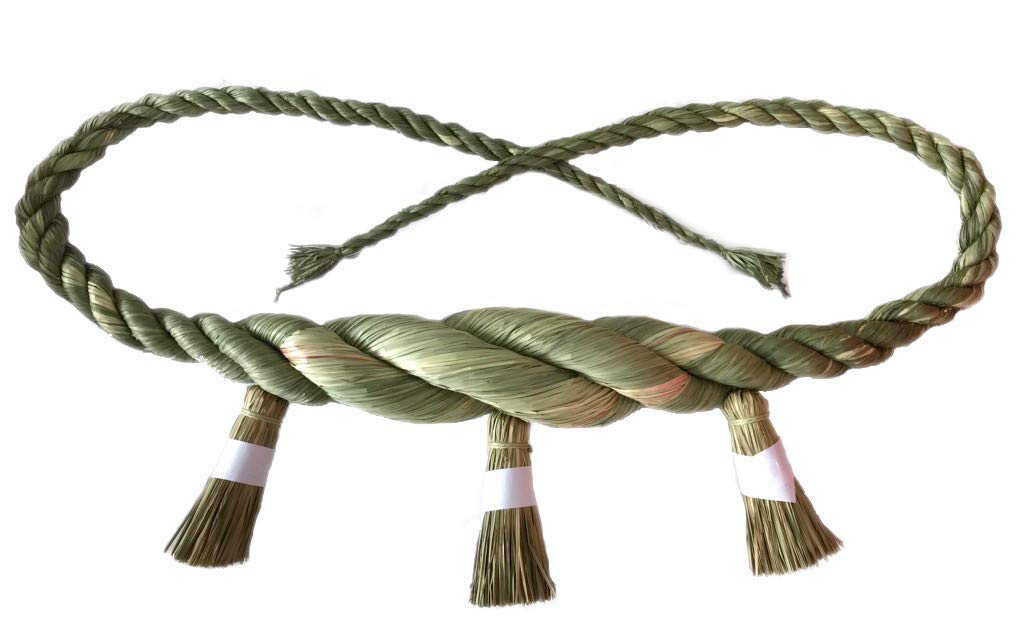 Amazon.co.jp: 12尺 360㎝ 神社鳥居用しめ縄 日本製 房付き 紙垂付き