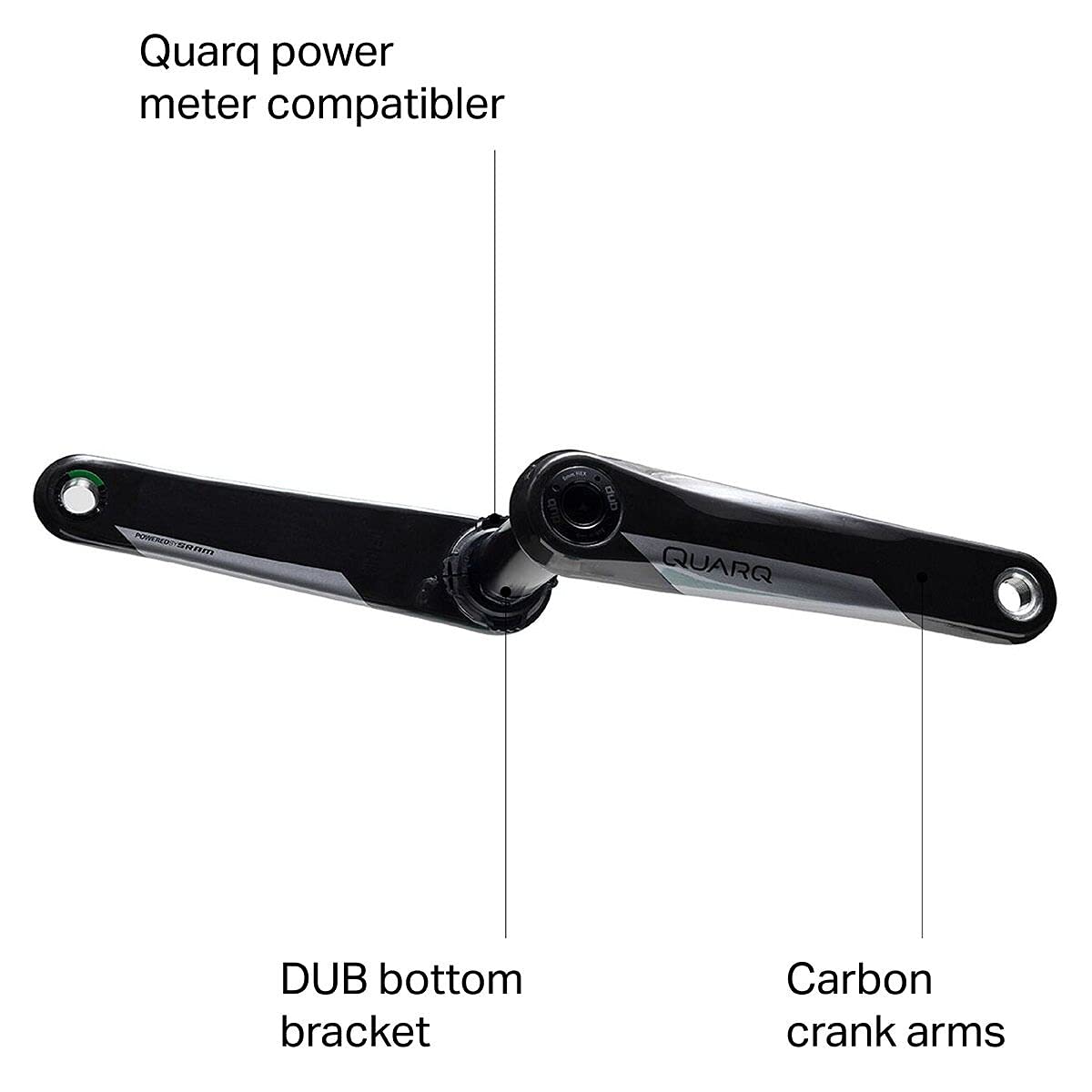 Amazon.com : Quarq Dub Crank Arms Natural Carbon/D2, 172.5mm