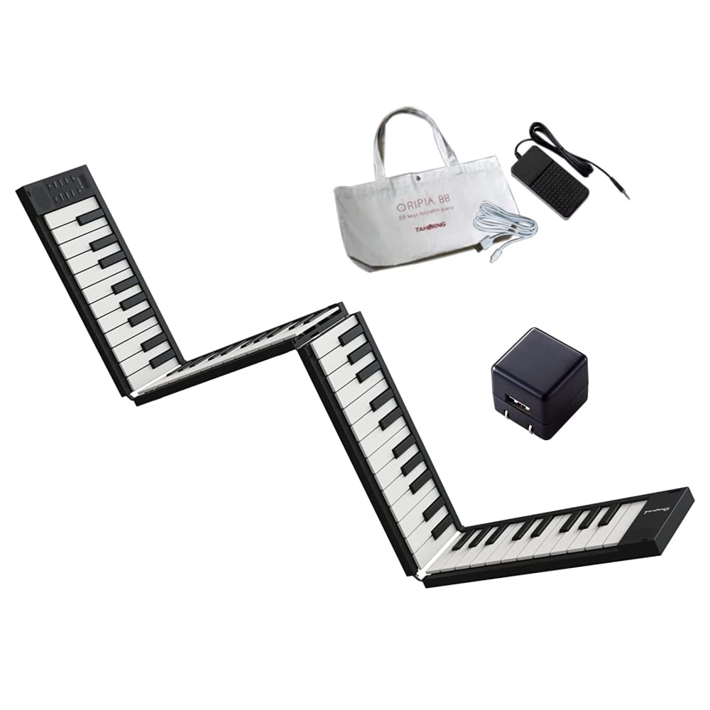 Amazon | 折りたたみ式 電子ピアノ ORIPIA88 BK USB充電器付き MIDI