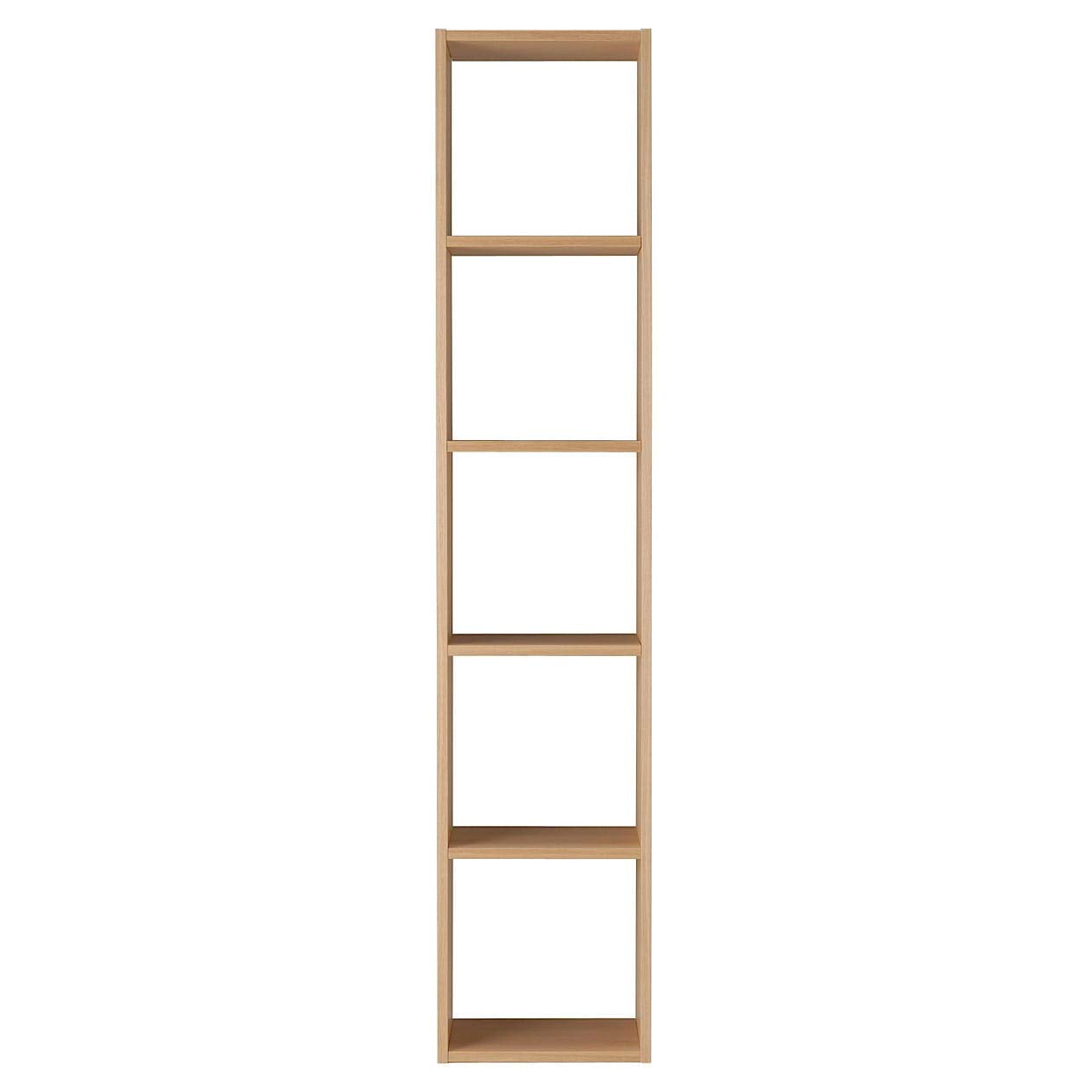Amazon｜無印良品 スタッキングシェルフ・5段・オーク材 幅42×奥行28.5