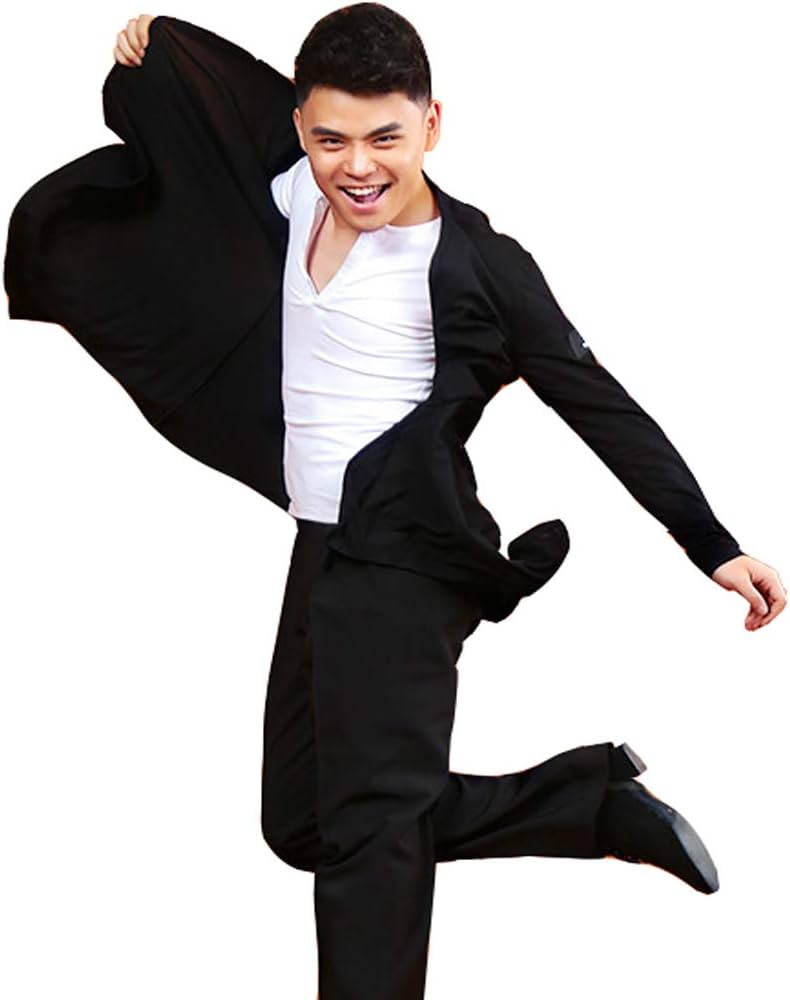 Amazon.co.jp: 男性社交ダンス衣装 ラテンダンスシャツ メンズ 男性用