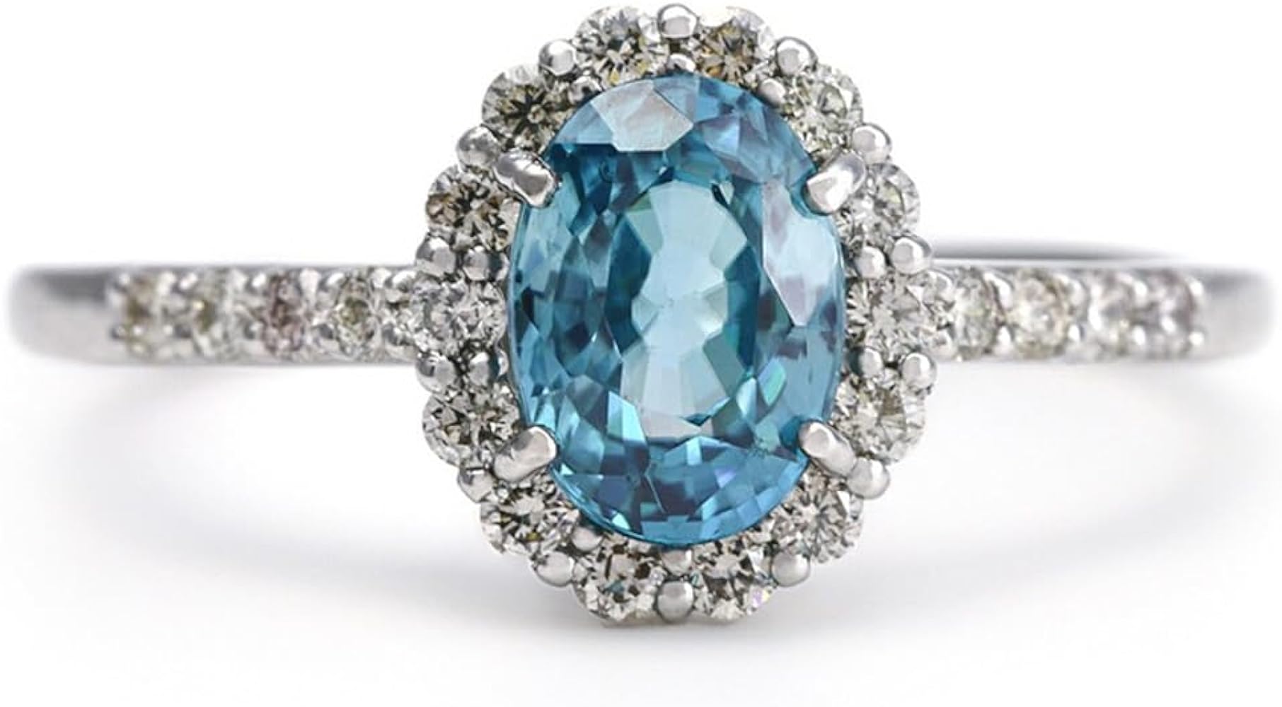 Amazon | PLUSTER ブルージルコン リング プラチナ Pt900 指輪 希少石