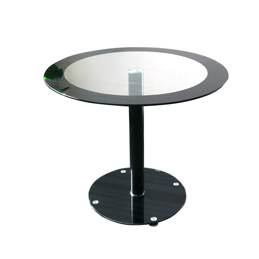 Amazon｜MODELICA 円形 ガラスダイニングテーブル 90cm 丸テーブル 2人