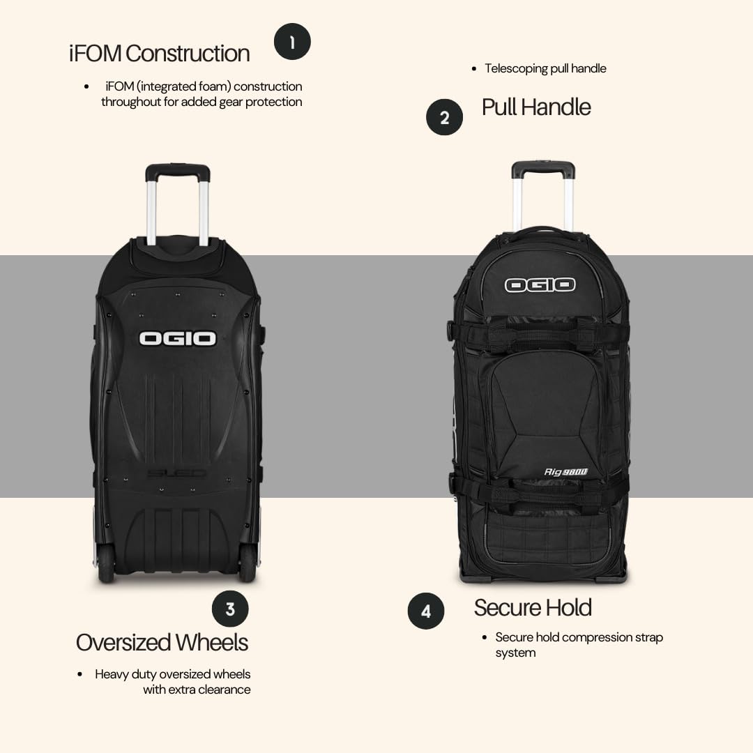 Amazon.co.jp: [オジオパワースポーツ] RIG 9800 WHEELED BAG BLACK