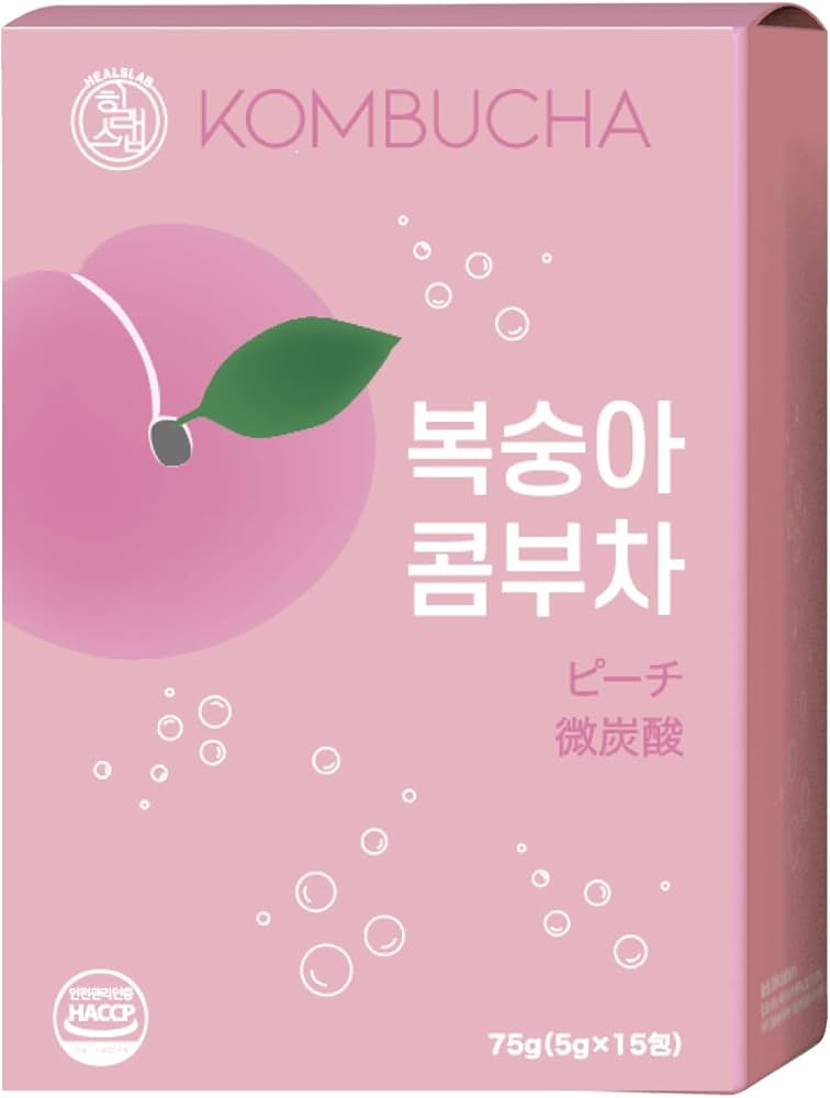 Amazon.co.jp: ヒルズラボ コンブチャ HEALSLAB KOMBUCHA ピーチ味 (5g