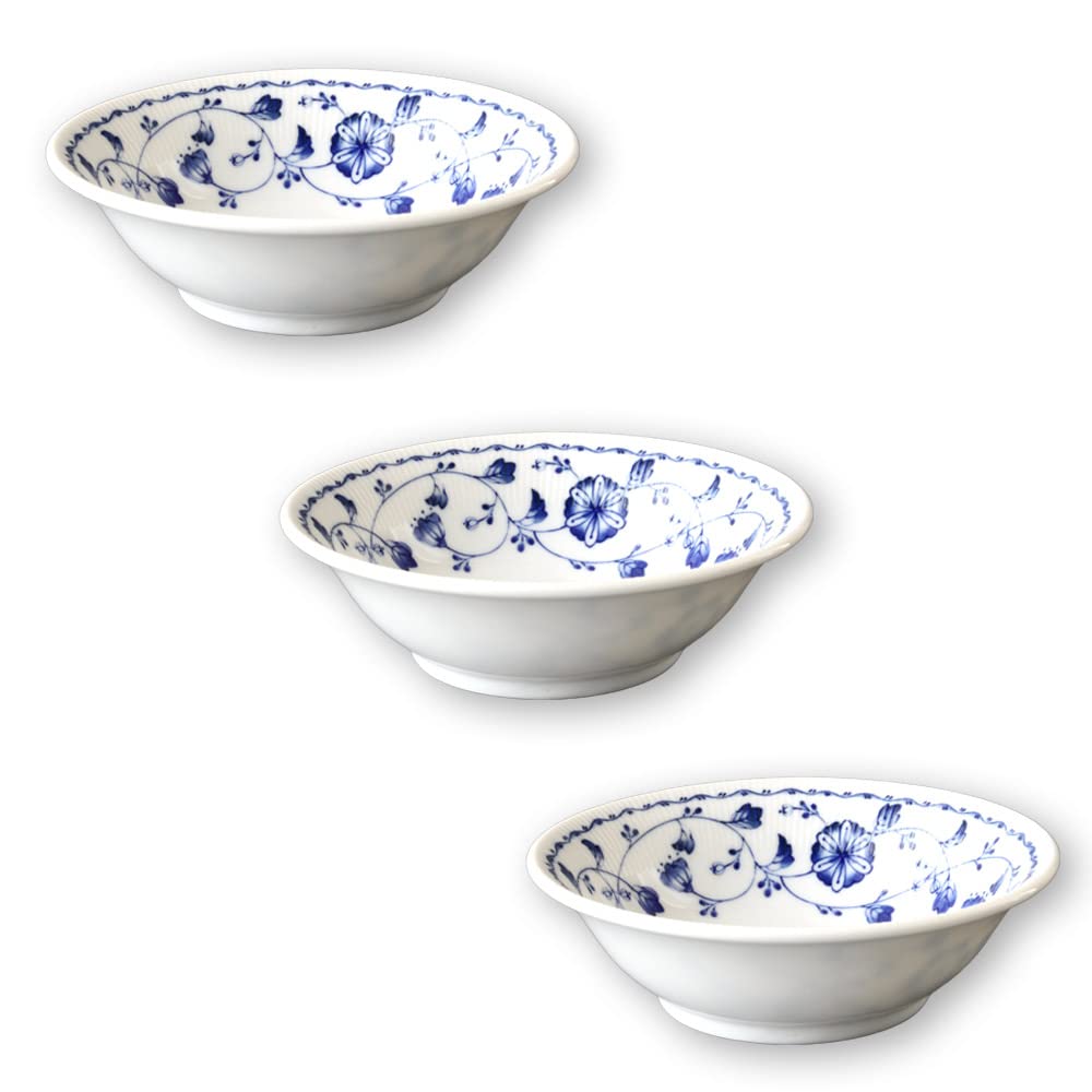 Amazon.co.jp: 暮らしの彩り 美濃焼 ロイヤルフラワーボウル 3個セット