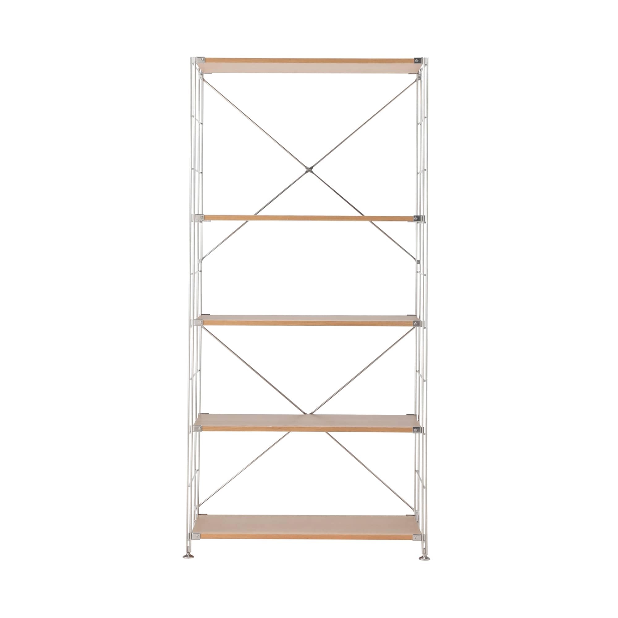 Amazon｜無印良品 ステンレスユニットシェルフ オーク材棚セット