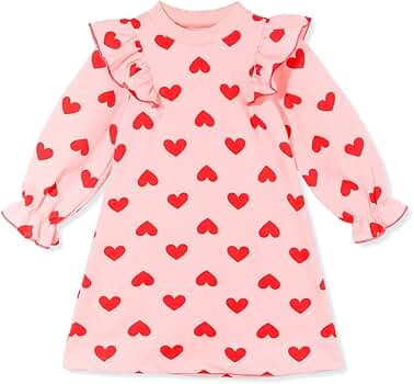 Amazon.com: Ozkiz Heart Dresses for Girls Toddler Pink Dress with