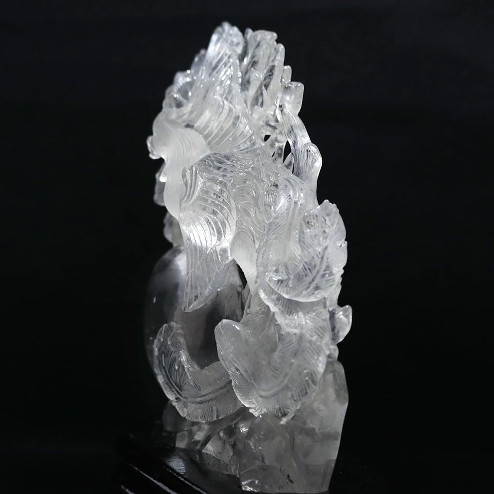 Amazon.co.jp: 【石流通センター】☆一点物☆【彫刻置物】鳳凰 水晶