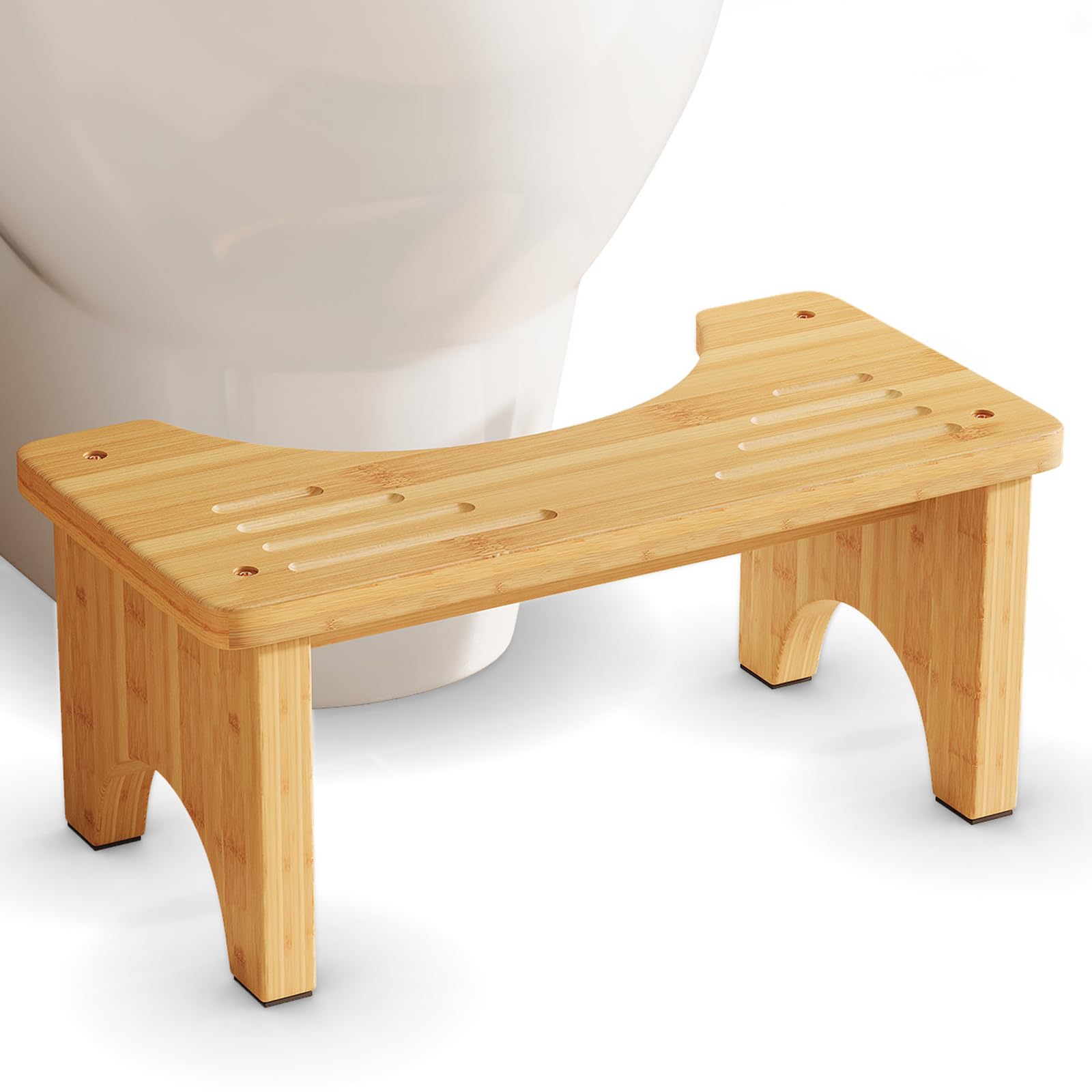 Amazon.com: Uaniar Bamboo Toilet Stool, Wooden Squatting Potty
