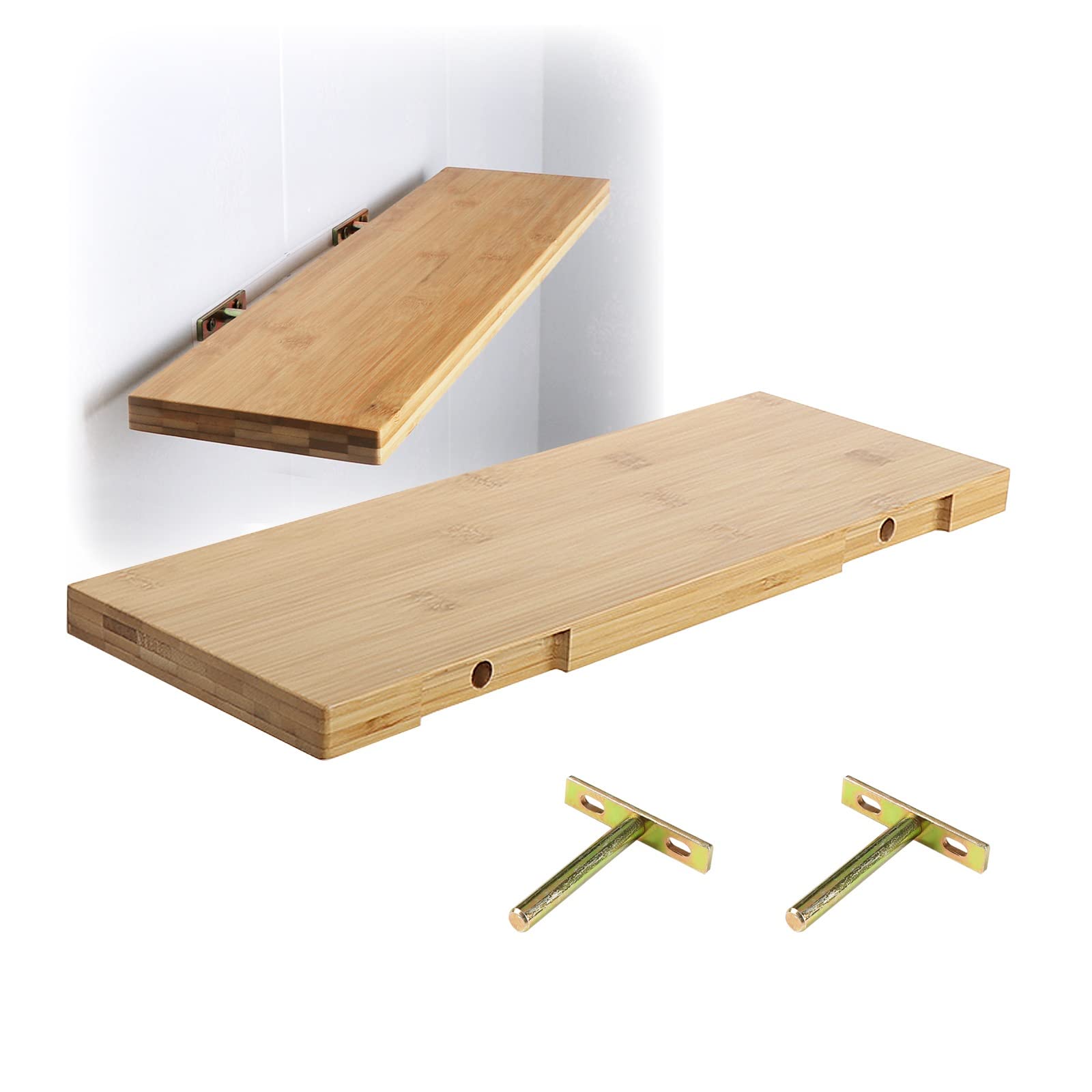 Amazon.co.jp: 棚受け 木製 隠し 棚受け ブラケット diy 棚 壁