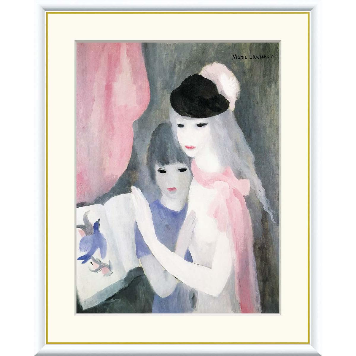 Amazon.co.jp: 絵画 世界の名画 二人の少女 マリー・ローランサン 額