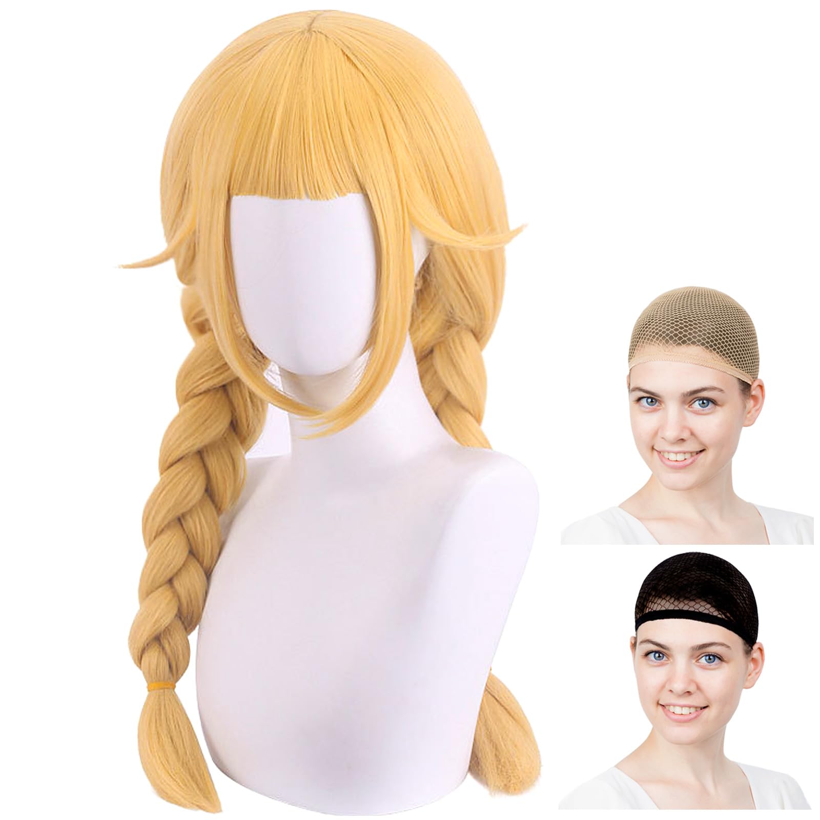 Amazon.co.jp: [CaseEden] コスプレ ウィッグ ロング 三つ編み 耐熱