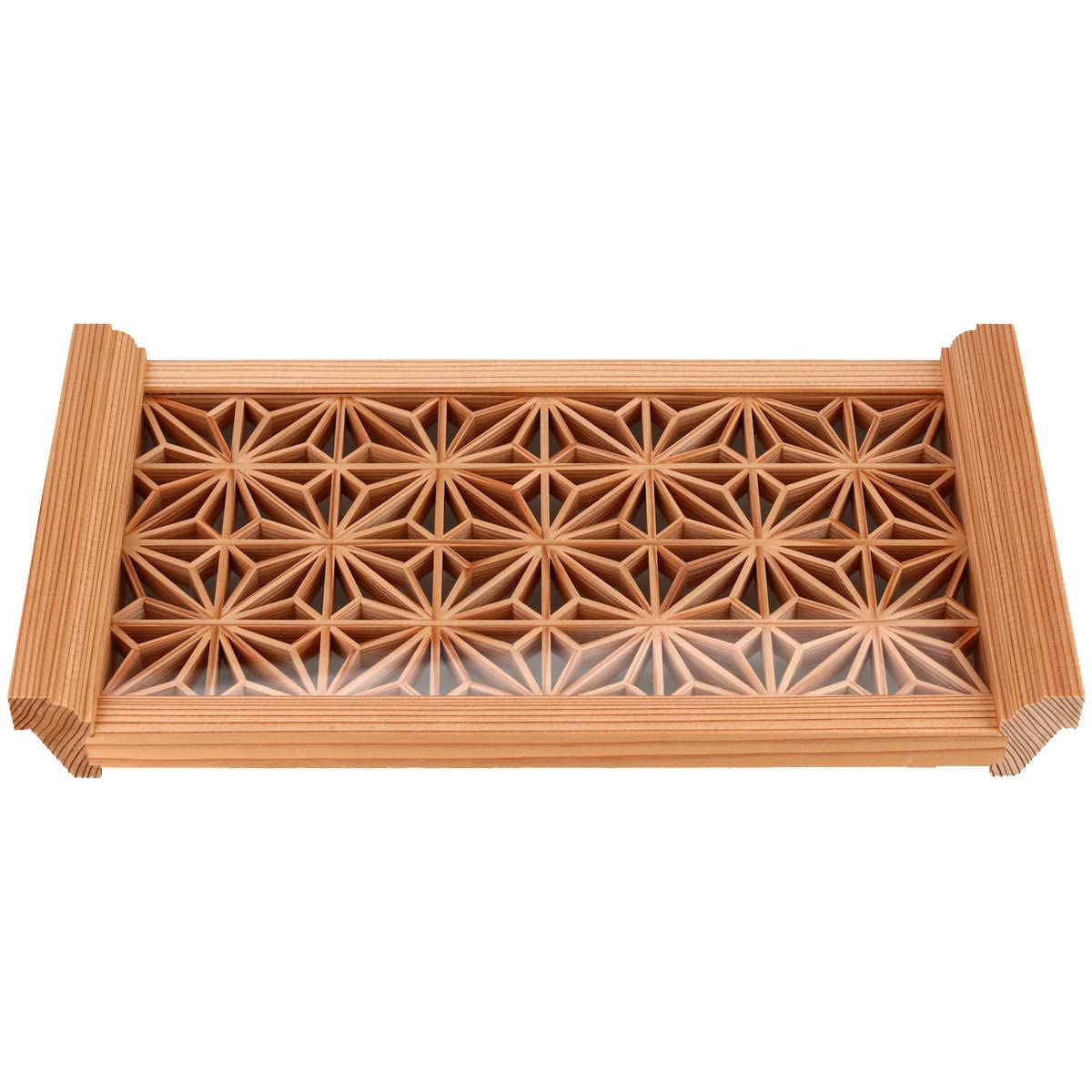 Amazon｜縁樹 雅 角麻8総柄 278×142×32mm 縁起組子 組子細工 木工芸品