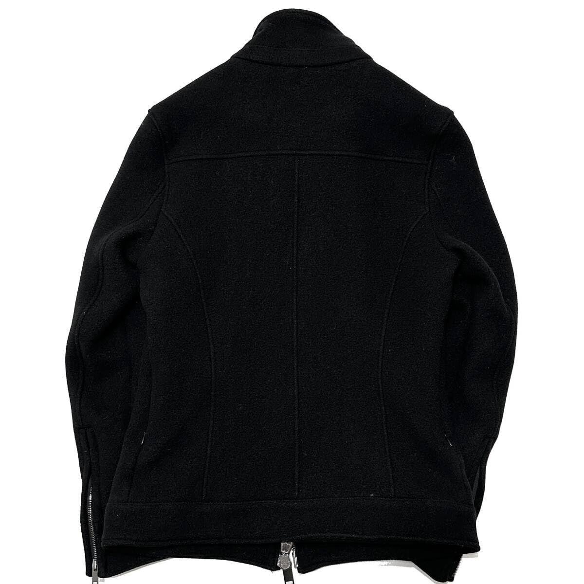 Amazon.co.jp: junhashimoto B03 WOOL MELTON ZIP BLOUSON 3 黒 ウール