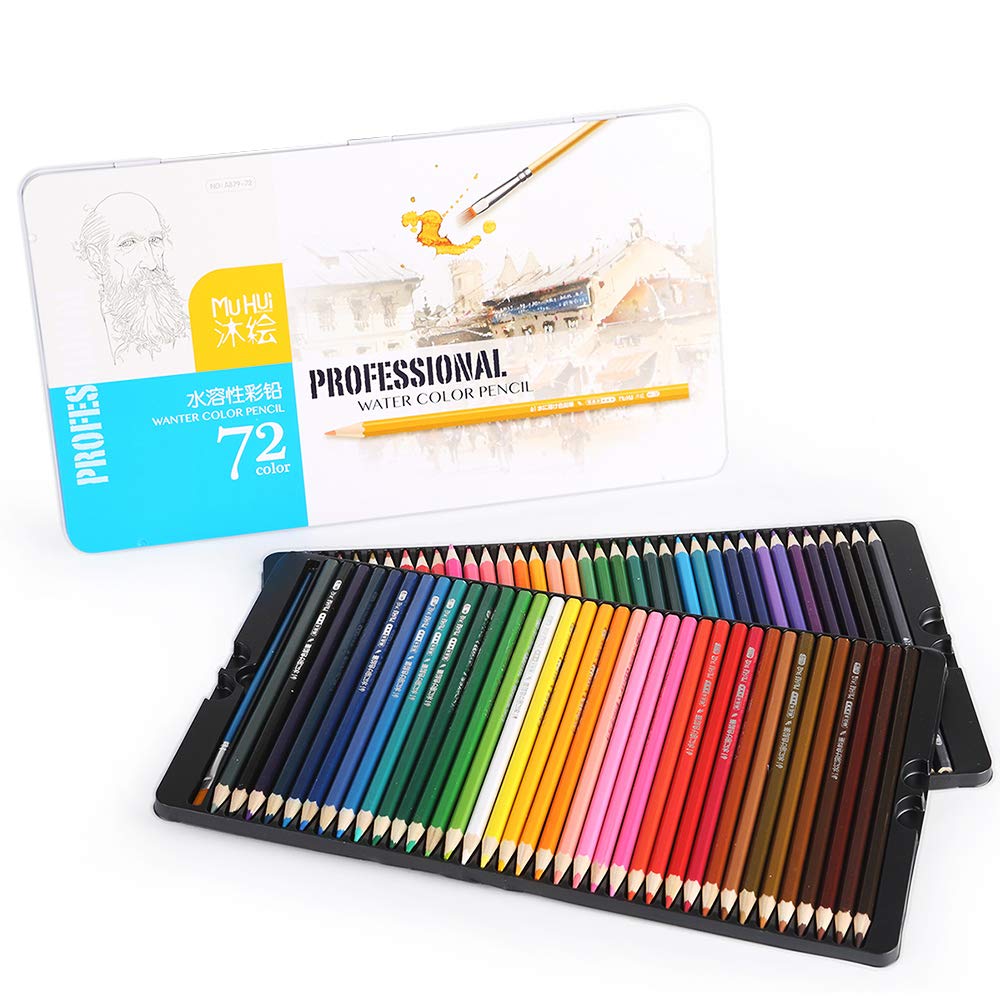 Amazon | 色鉛筆 72色 水彩 水溶性 水性 子供 大人の塗り絵用 漫画