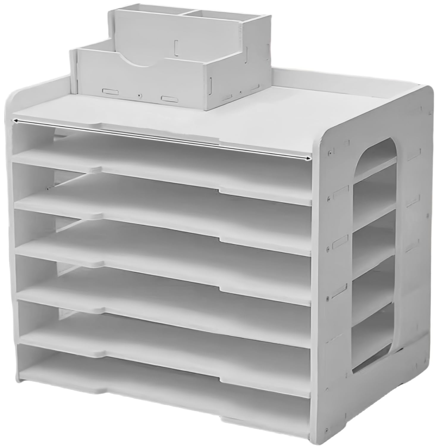 Amazon.co.jp: Oddtiaily a3ラック レターケース 横型 7段 書類トレー