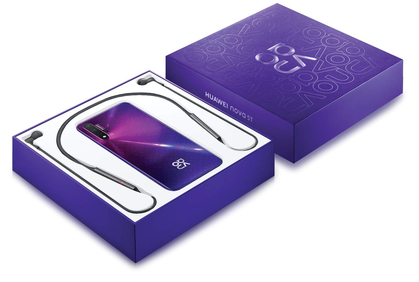 Huawei Nova 5T Dual SIM - 128GB, 8GB RAM, 4G LTE, Purple - With