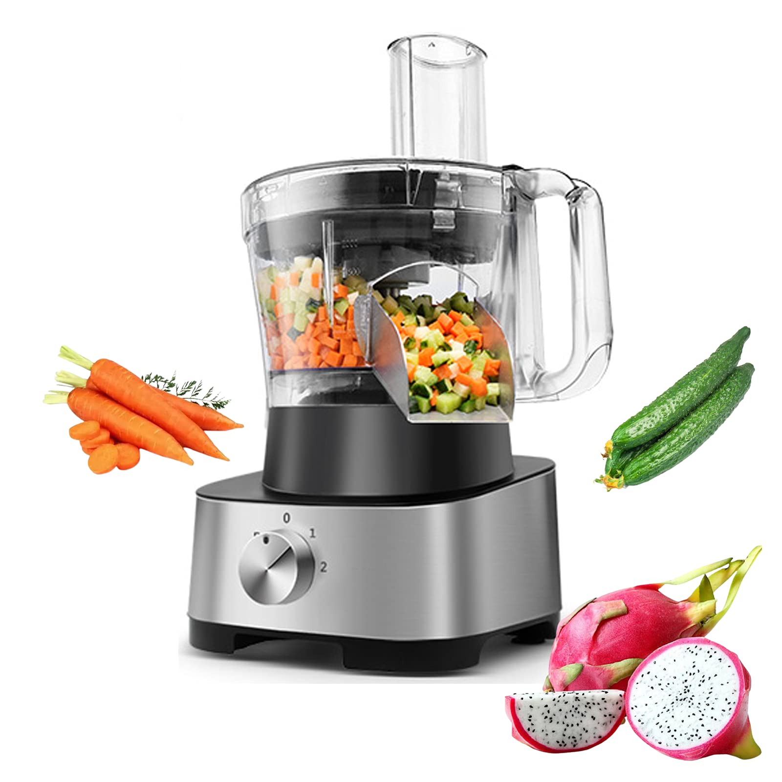 Amazon | 電動野菜カッター 電気野菜チョッパー ダイスカッター 果物