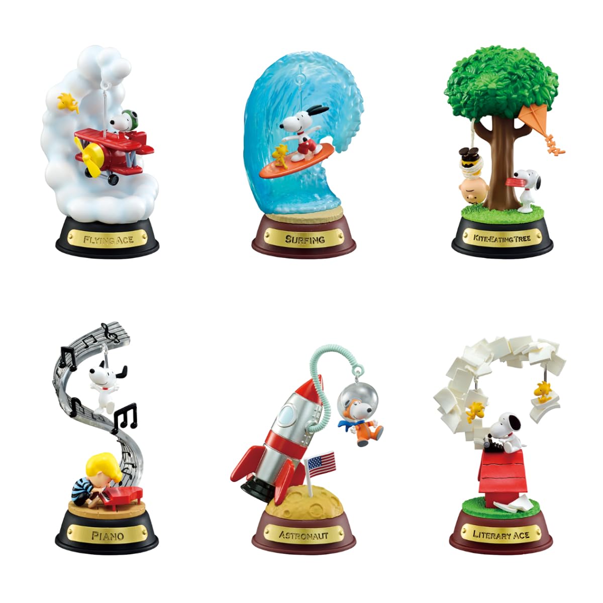 Amazon.com: Re-Ment - Boite De 6 Figurines Snoopy Swing Vignette