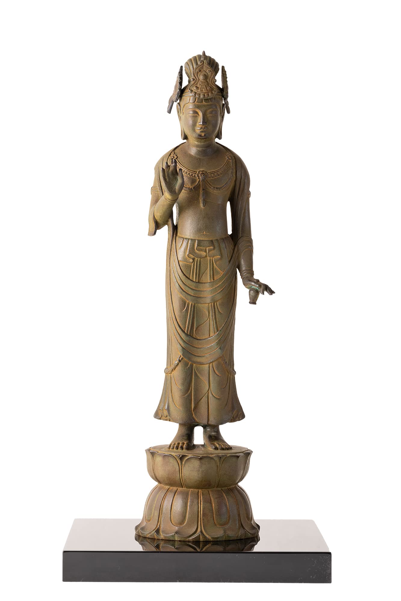 Amazon｜仏師銘版 夢違観音 25cm 蝋型/青銅（ブロンズ）製 仏師：長田