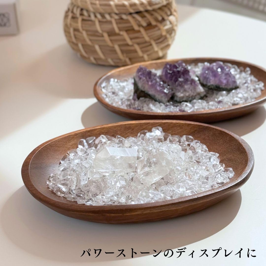 Amazon.co.jp: [Nature]【2枚セット】 アカシア材 木皿 パワーストーン