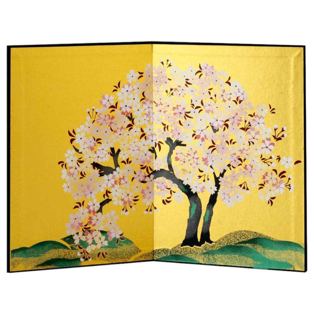 Amazon | 雛人形 コンパクト 屏風のみ/金彩屏風（桜山） /紙