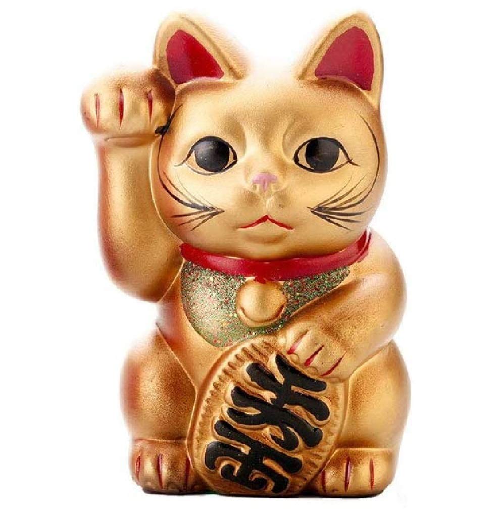 Amazon | 瀬戸焼レトロ招き猫貯金箱金 (K5245)愛知県の工芸品Seto-yaki