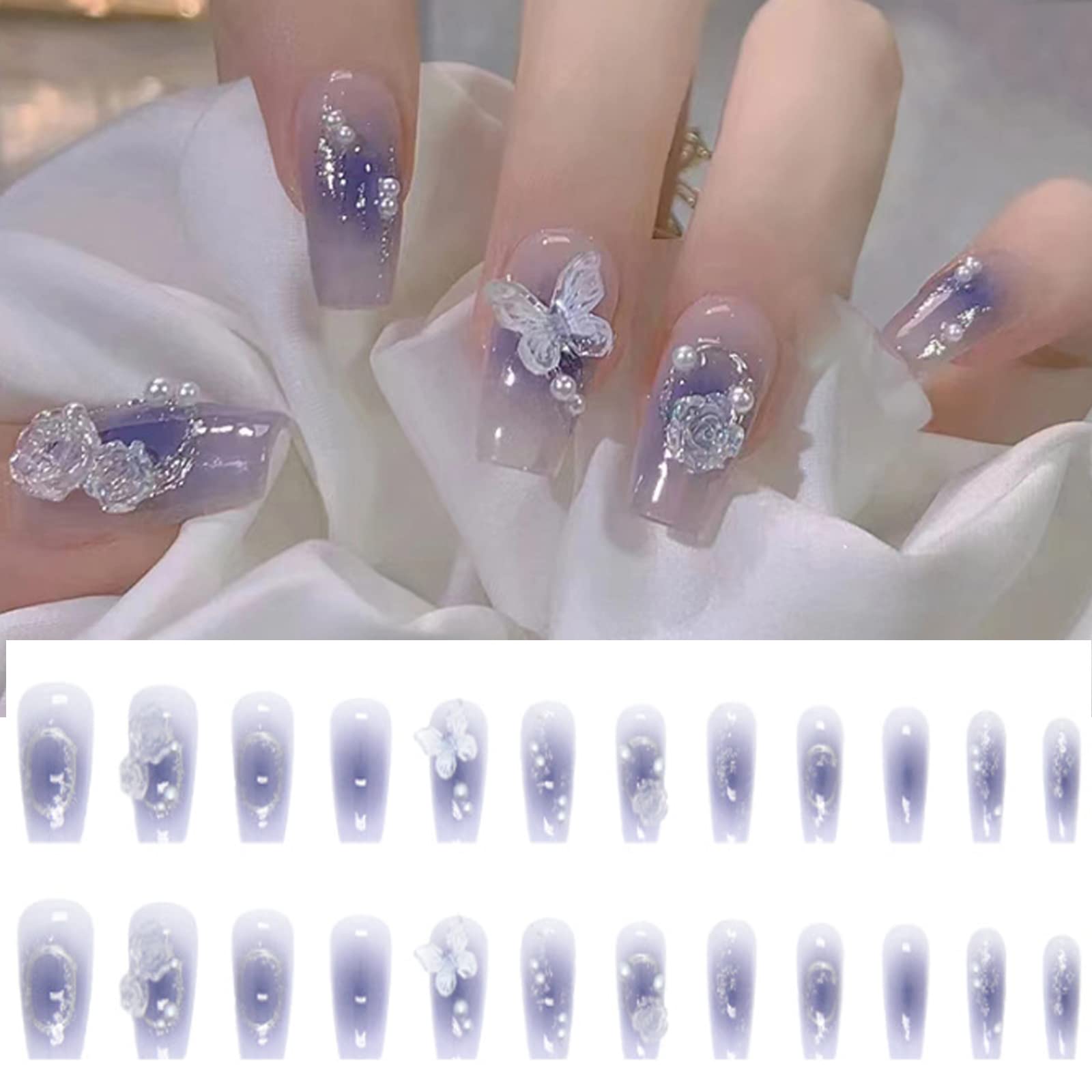 Amazon | HAPVITAL 24枚入り ネイルチップ ァーで魅せる春夏のトレンド