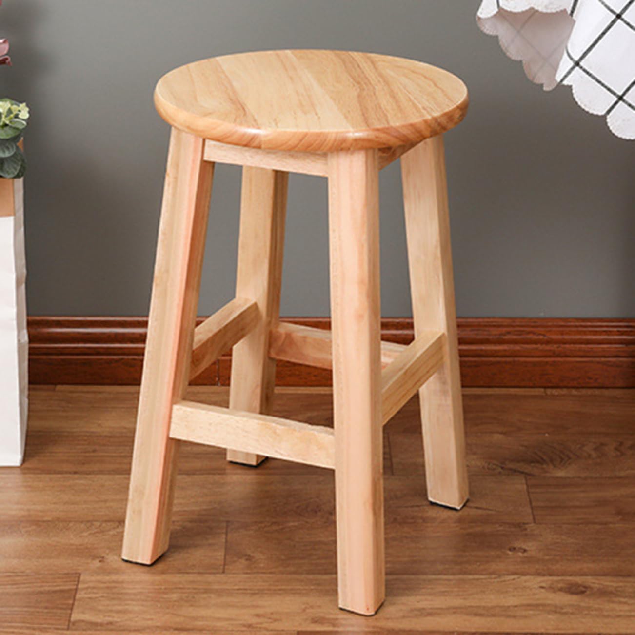 Amazon.co.jp: THLD ラウンドスツール 円形 アンティーク スツール