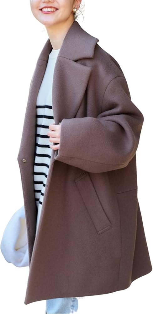 Amazon | [IÉNA] [イエナ]super140 ウールコクーンショートコート 36