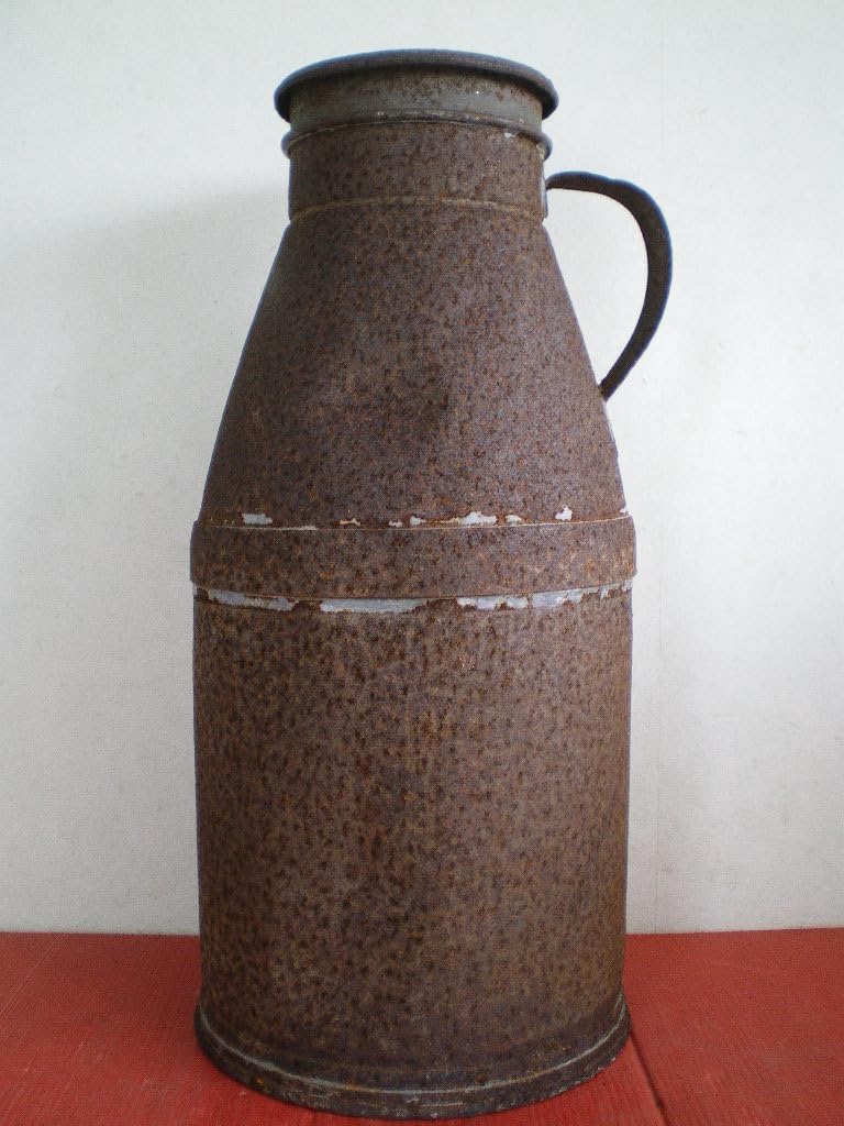 h*o様 アンティーク、コレクションミルク缶牛乳缶 蓋付き レトロ