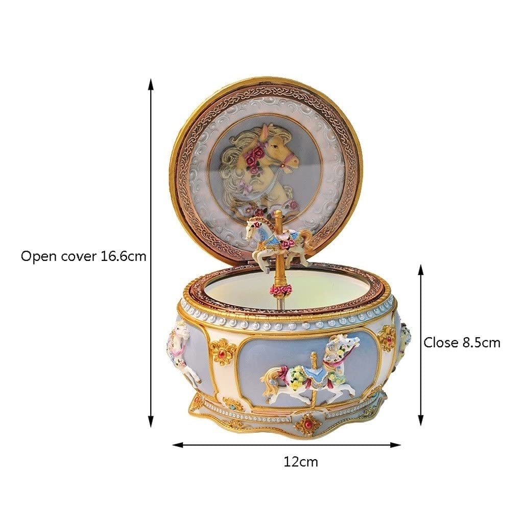 Amazon.co.jp: 回転トロイの木馬オルゴールクリエイティブ誕生日