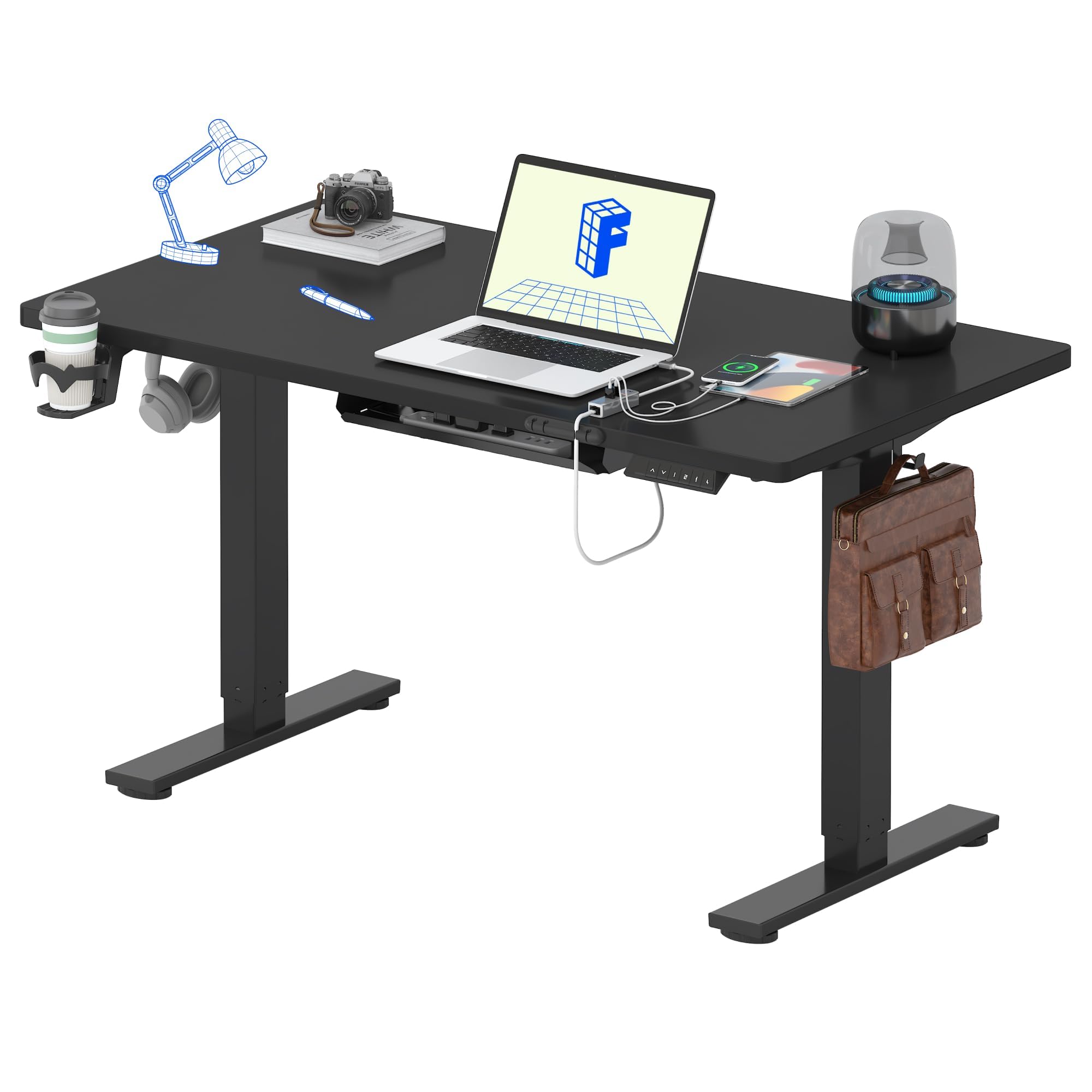 Amazon | FLEXISPOT 昇降デスク ローテーブル EF1 T 高さ48-72cm