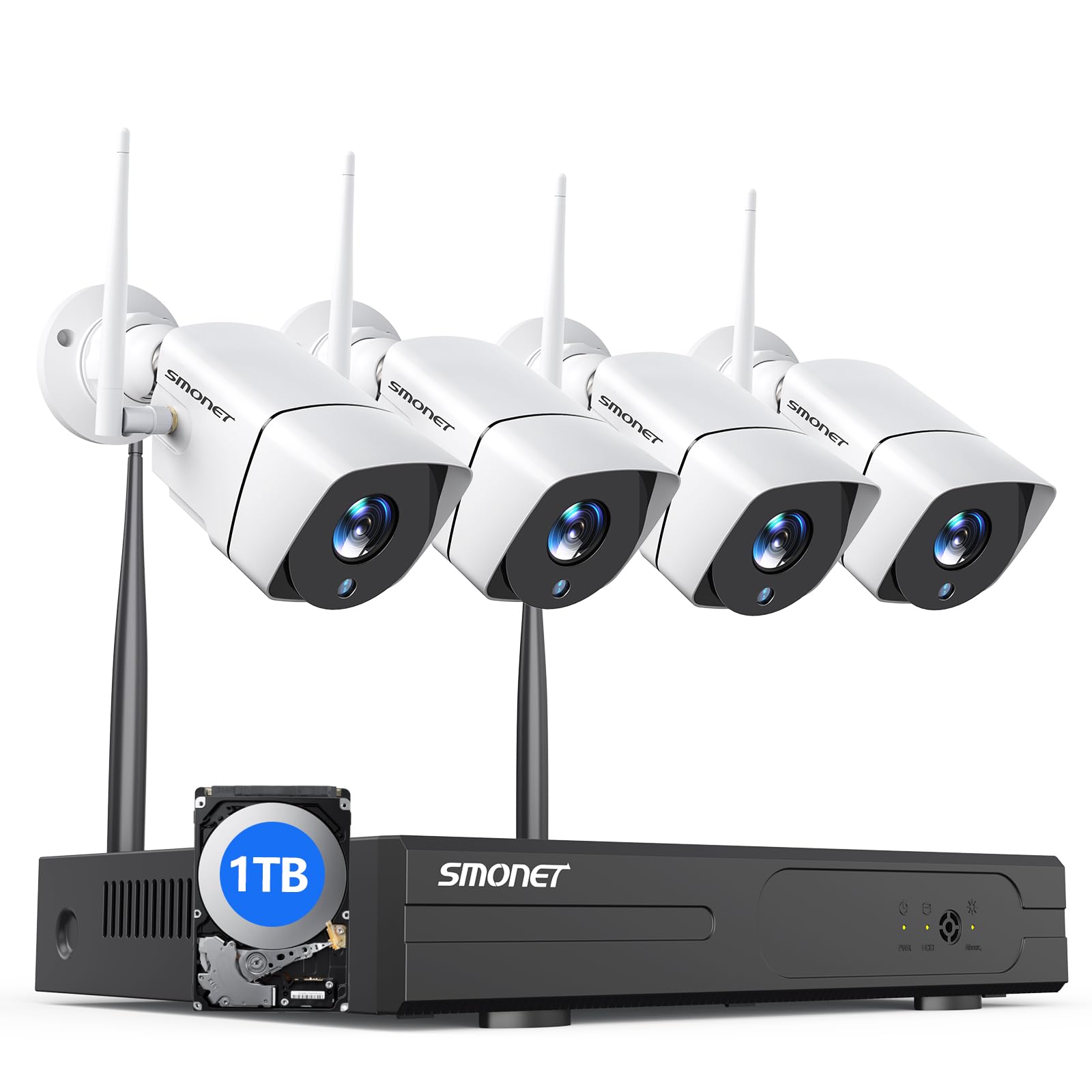 Amazon.co.jp: SMONET防犯カメラ ワイヤレス 8台増設可【500万画質対応