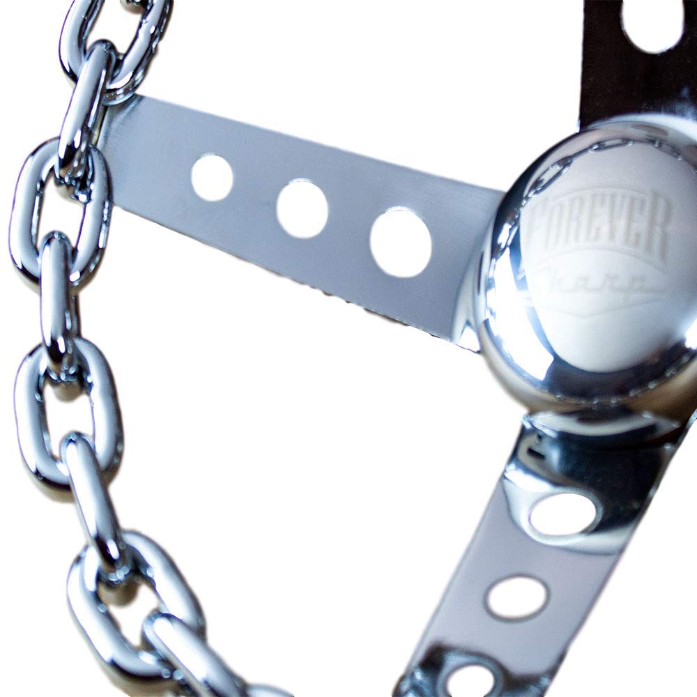 Amazon | 11インチ クロムチェーン ステアリングホイール 4スポーク