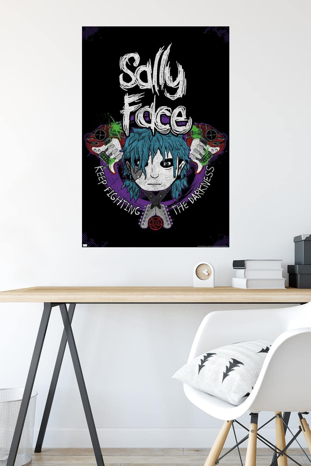 Amazon.co.jp: Sally Face - Crossed Guitars Wall Poster : ホーム