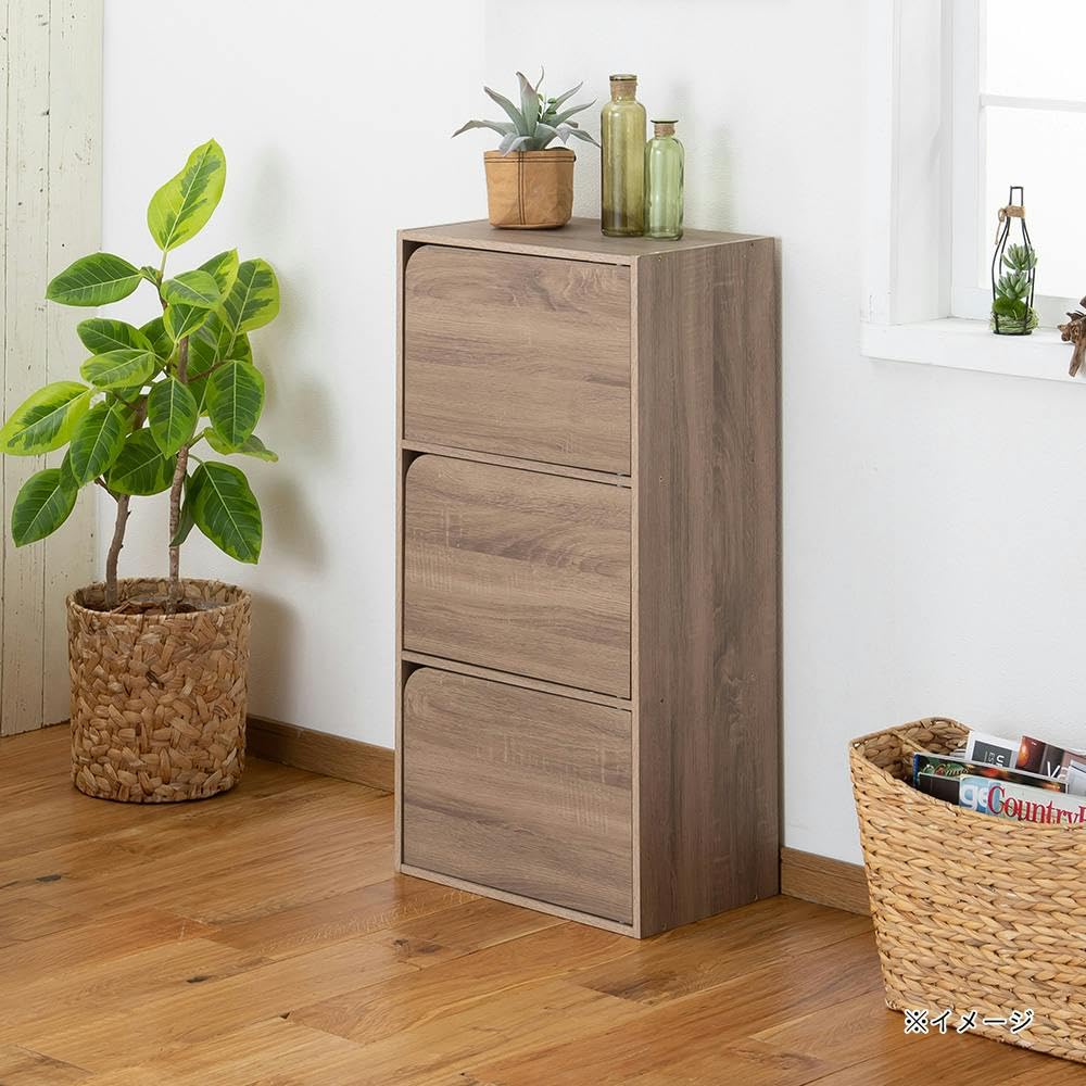 Amazon｜カインズ(CAINZ) ドア付き収納ボックス SH44 ナチュラル 44cm