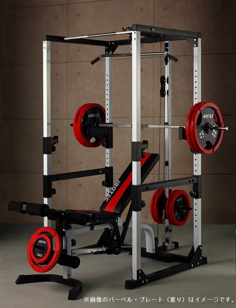 アイロテック/パワーラックとウエイトプレートのセット合計150kg アイ