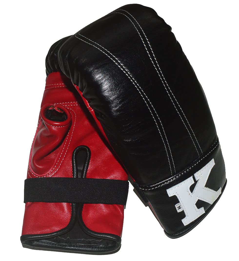 Amazon | K 本革製パンチンググローブ 黒レッド/ムエタイ名品、キック