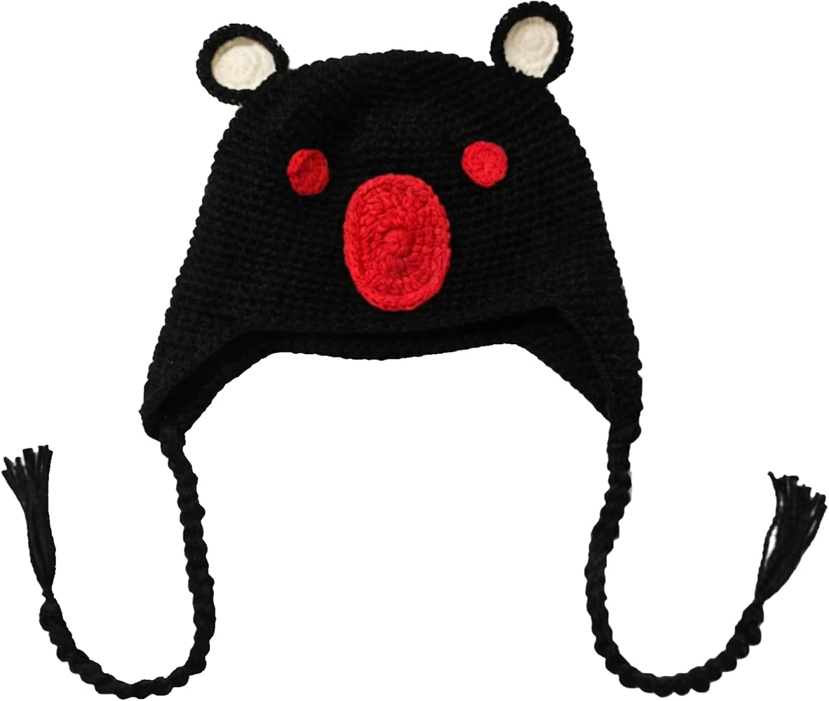 Amazon.com: BIBITIME Handmade Knit Koala Hat Bear Ear Beanie Braid