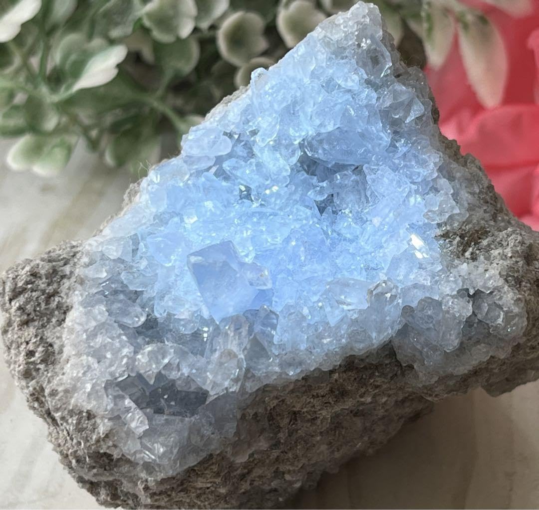 Amazon.co.jp: 天使の石セレスタイト 天青石 原石 ラフストーン 大 R