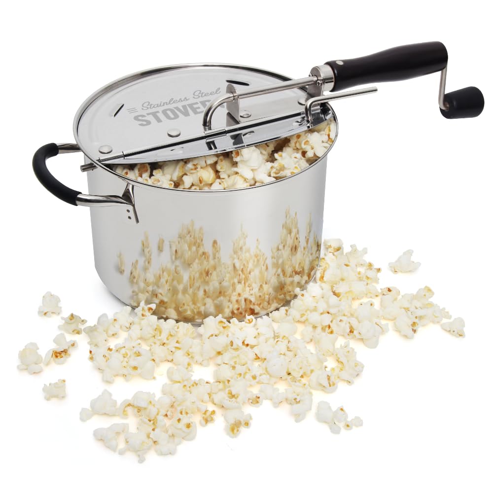 Amazon.com: StovePop Stainless Steel Popcorn Popper - Gearless