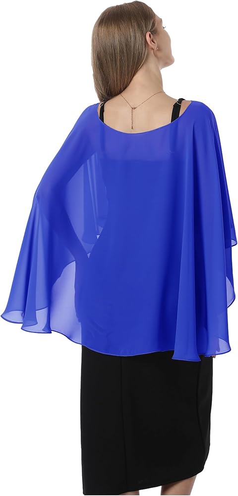 Amazon | Hotshawl カプレット レディース シフォン ケープ ショール