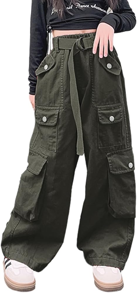 Amazon.com: AOWKULAE Little Girls Y2K Multi Pocket Casual Jogger