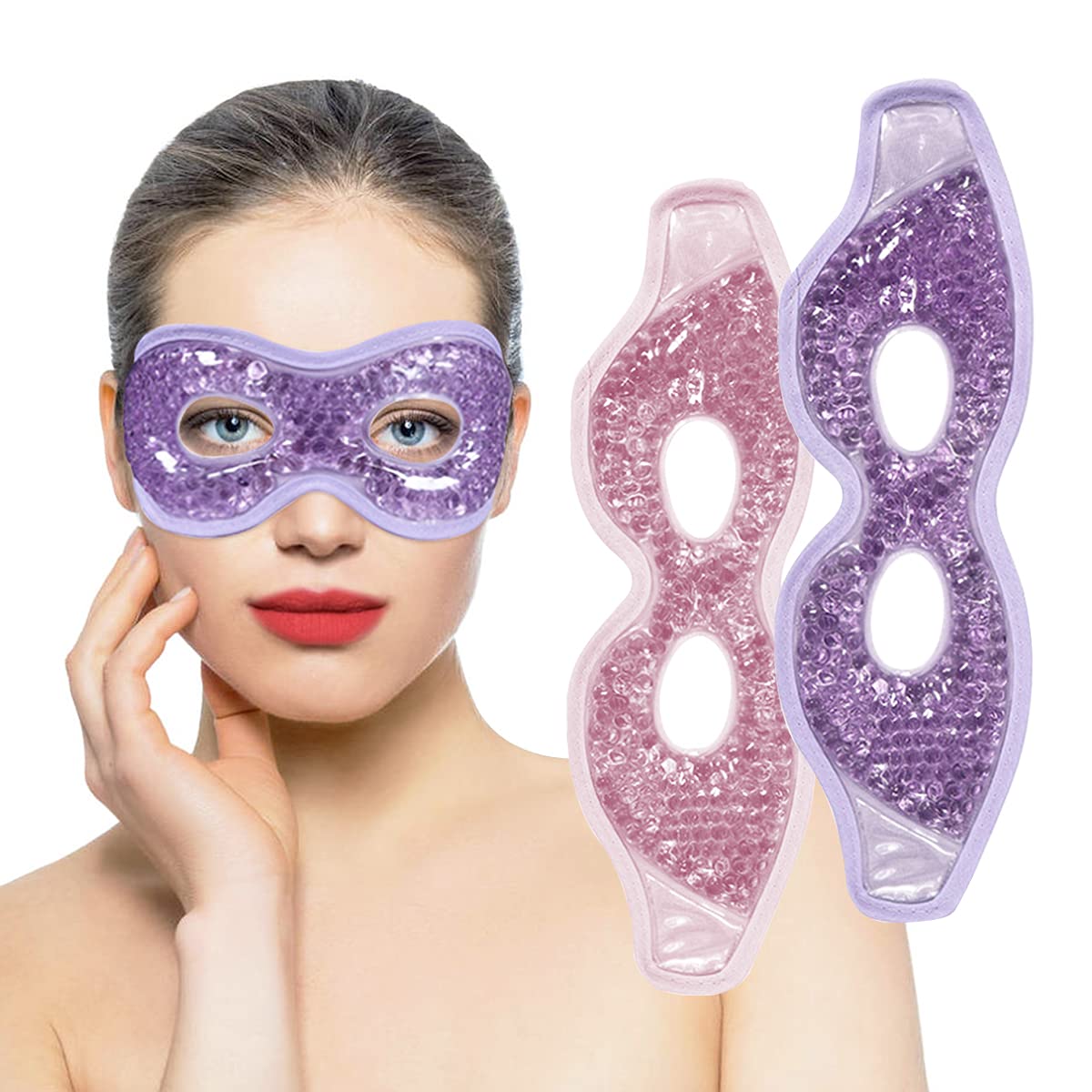 Amazon.com: Ruzzut Cooling Gel Eye Mask with Eye Holes, 2 PCS Cold